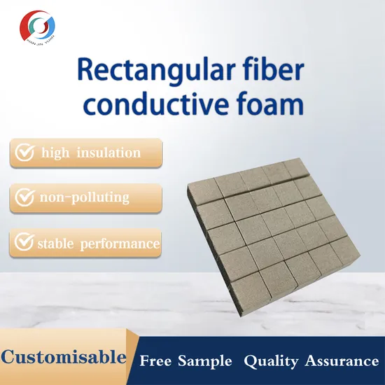 Standard Size of Rectangular Fiber Conductive Foam with Stable Electrical Conductivity 
